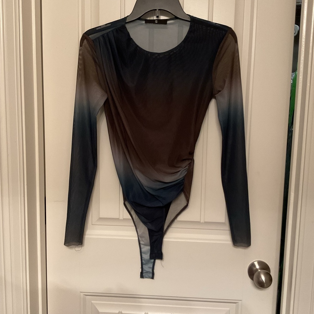 Elegant Ombre Long Sleeve Bodysuit